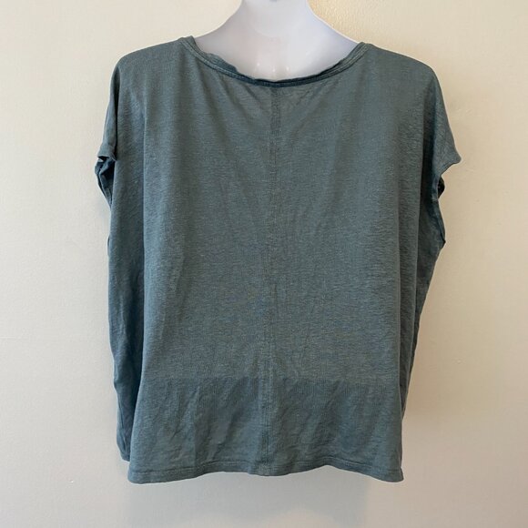 Eileen Fisher Organic Linen Tank Top Blue Womens Large Boxy - Picture 4 of 6